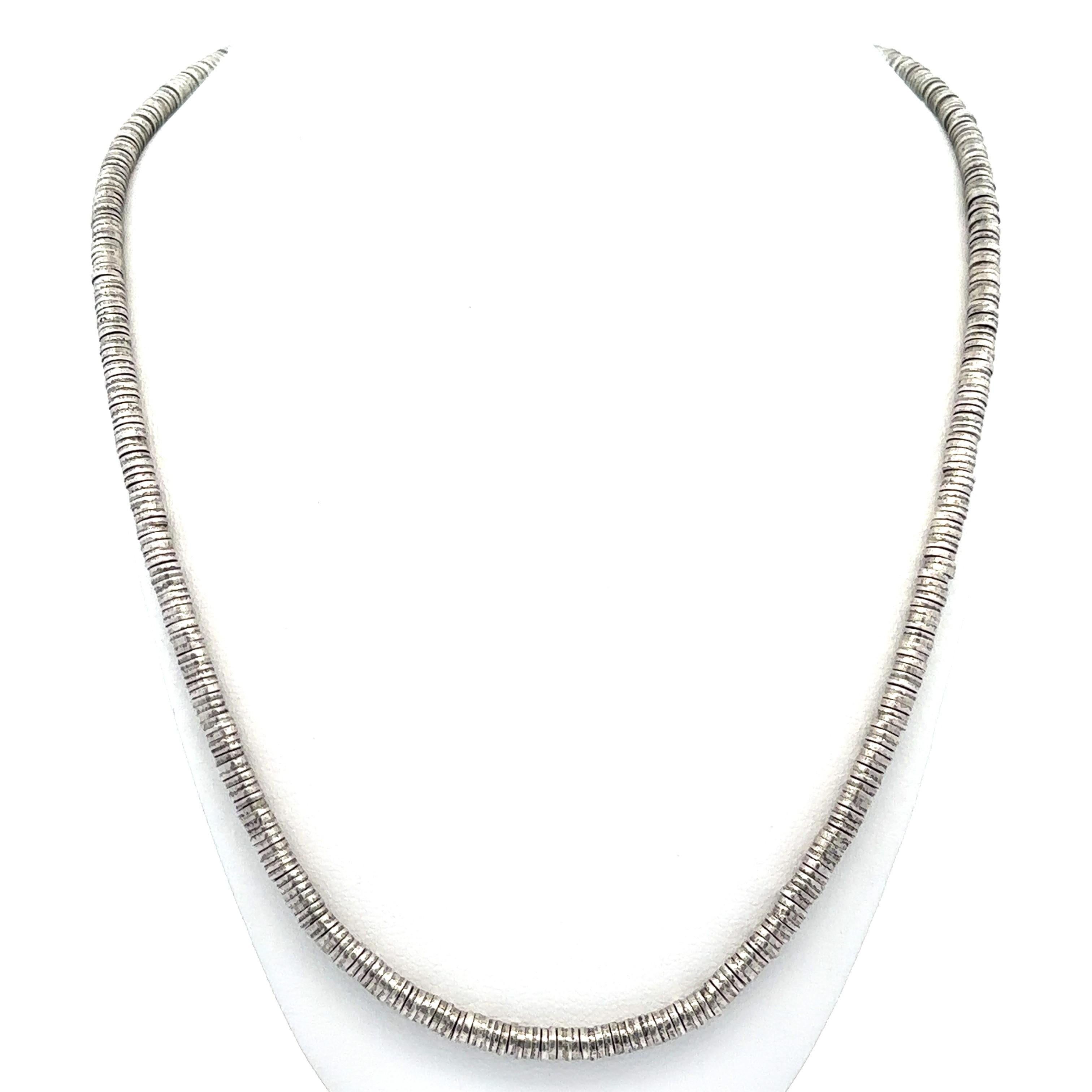 Donna M. Collana flessibile con mini-rondella in argento sterling da 17