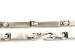 M. Cohen Sterling Silver Quadrangular Box Link Chain Necklace