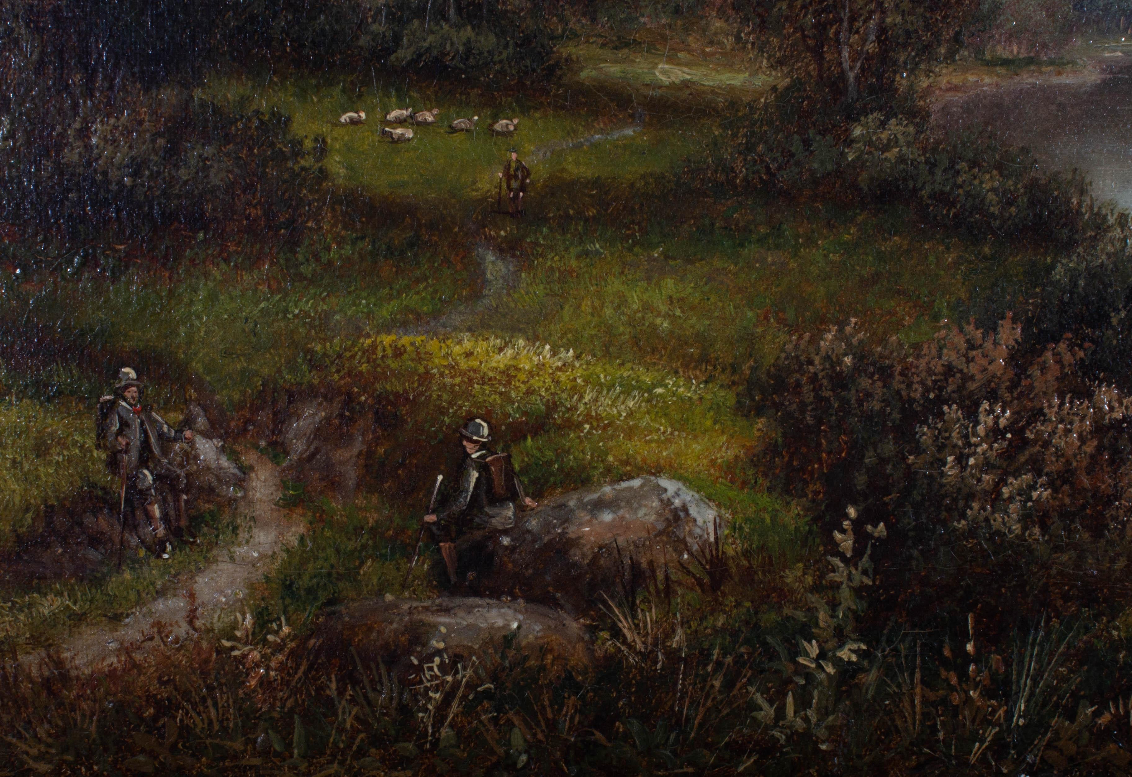 M. Corper - Late 19th Century Oil, Resting by the River 4