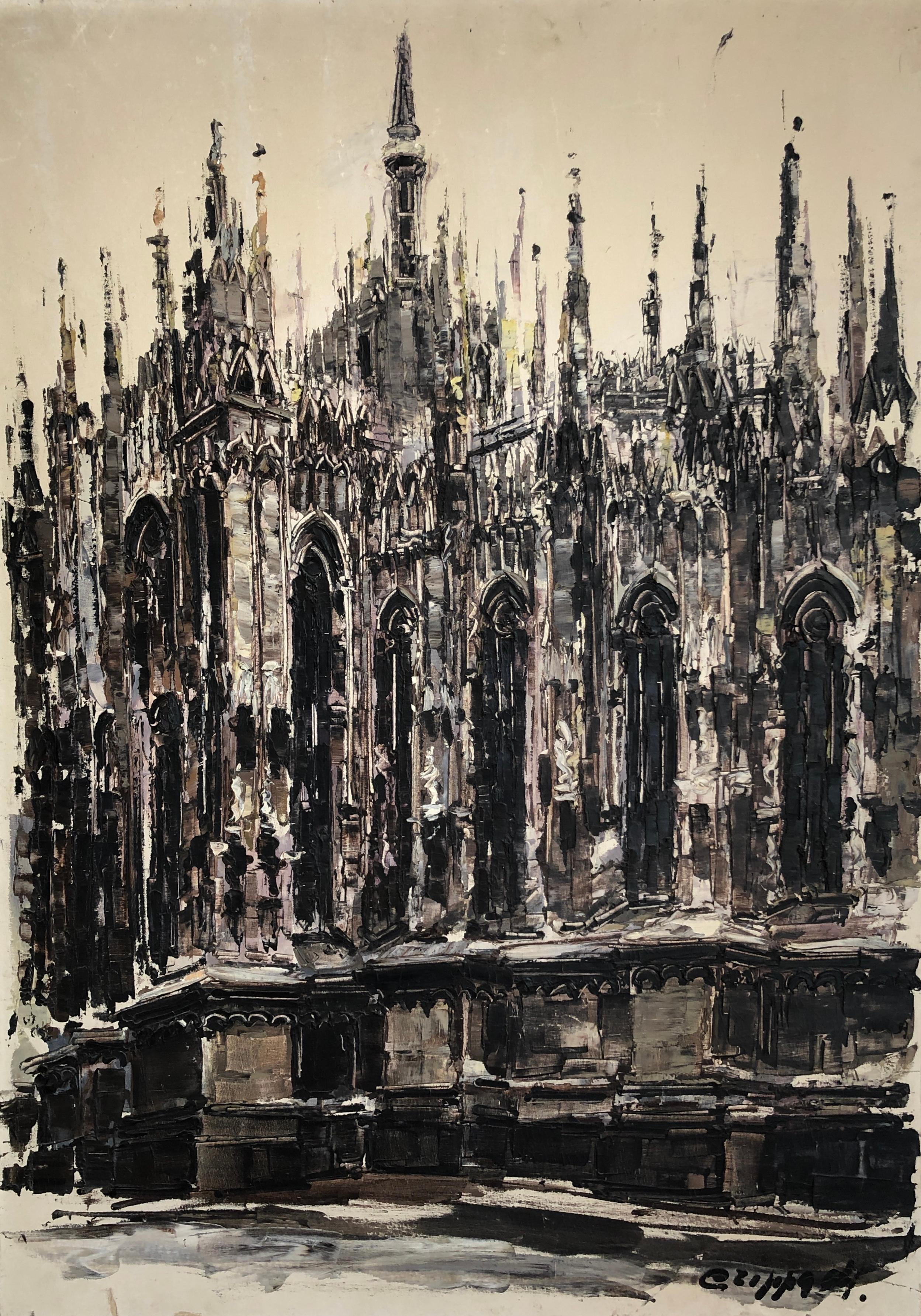 Il Duomo Milano - Painting by M. Crippa