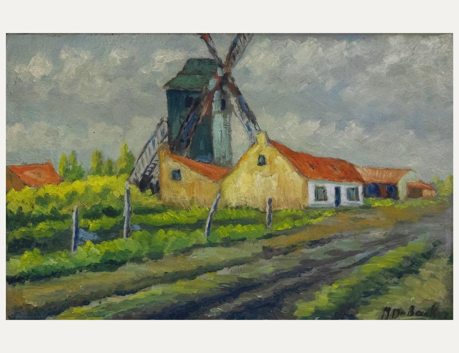 M. DeBacken - 20th Century Oil, Dutch Farmstead For Sale 1