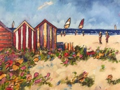 COME ON TO THE BEACH. BEACH HUTS, SEASCAPE