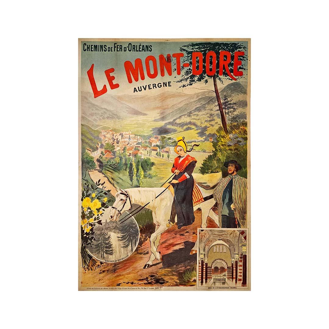 Deville's original poster for Chemins de fer d'Orléans Le Mont-Dore Auvergne For Sale 2