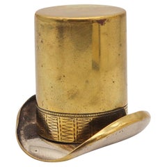 M. E. BERNHARDT 1912 Österreich Top-Hat Petrol-Schreibtischleuchter aus poliertem Messing