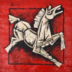 M.F. Husain-Gemälde, Schaukelpferd