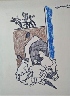 Untitled, Mixed Media on Paper by M.F. Husain “In Stock”