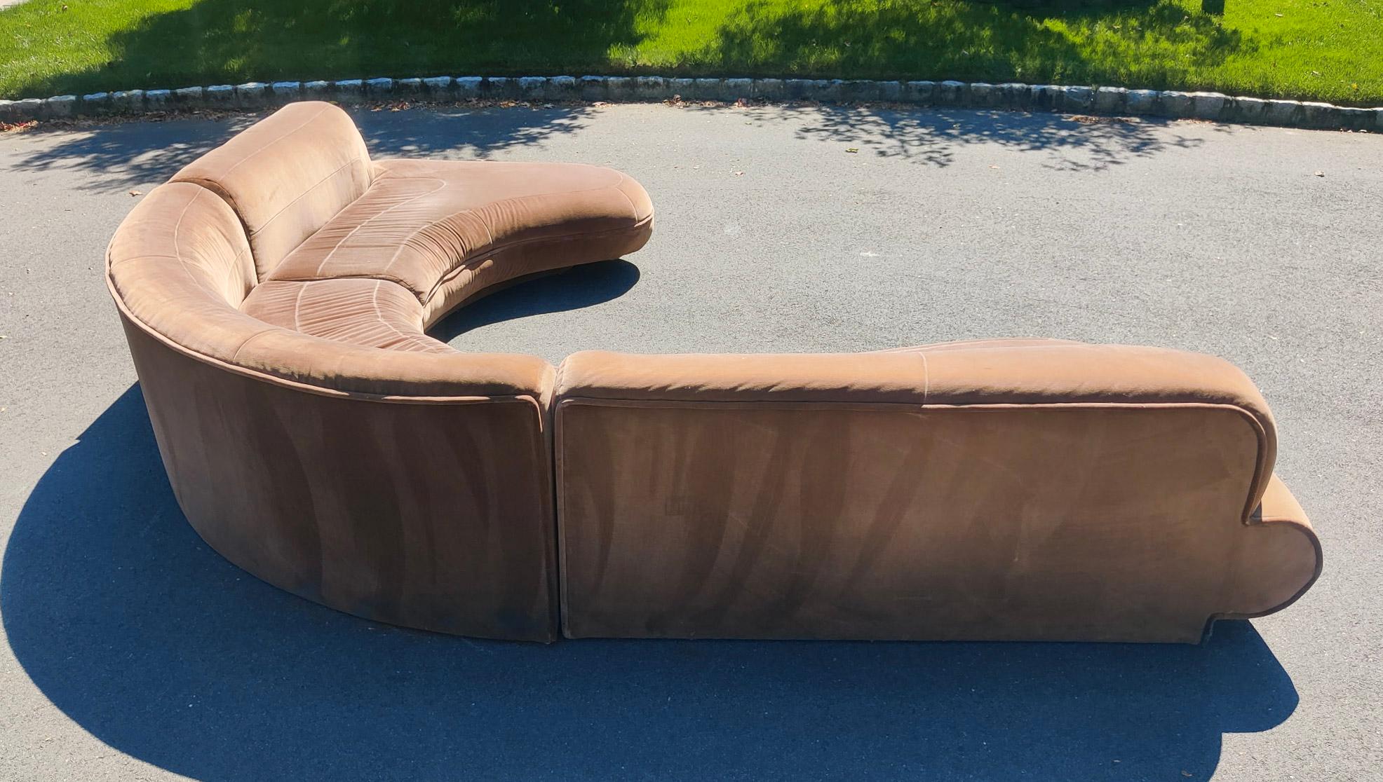 M. Fillmore Harty, Preview Super Sculptural Signed 3 Part Sectional Sofa 1990s For Sale 4