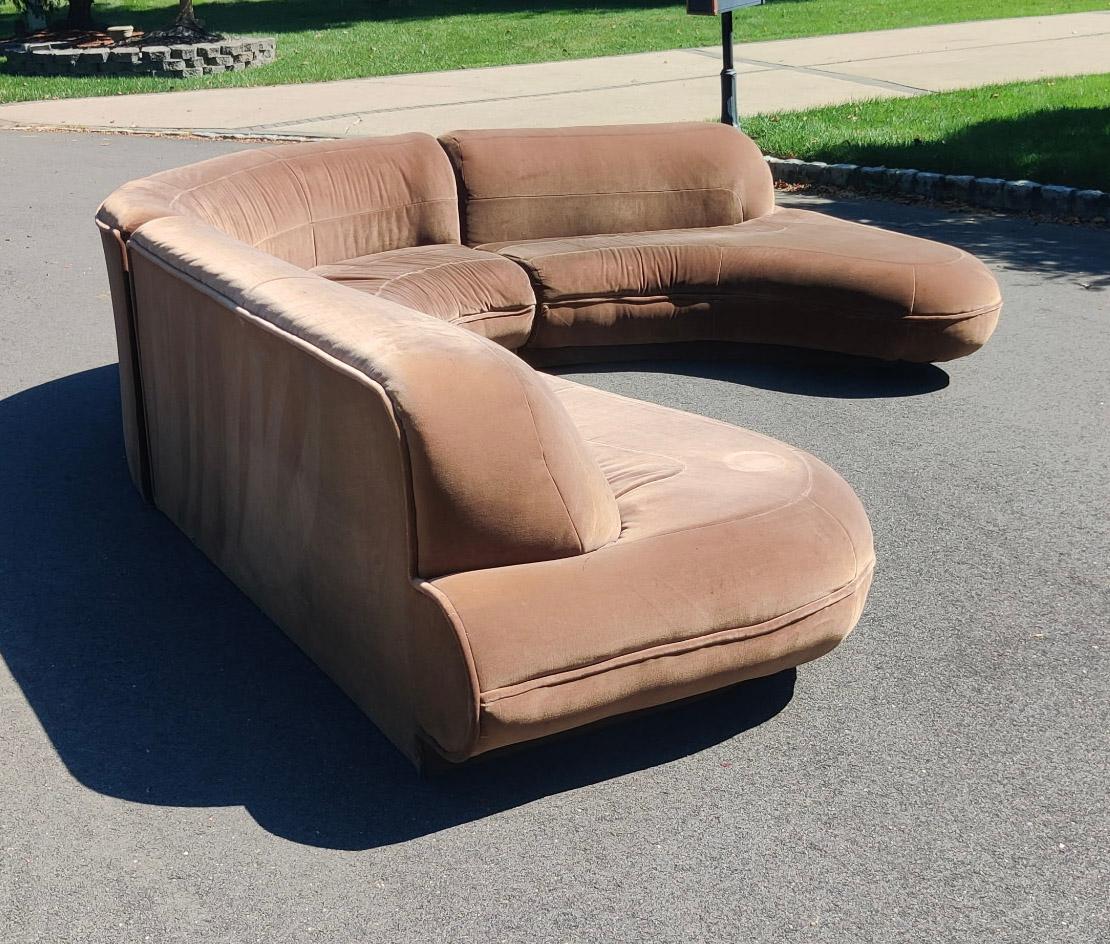 M. Fillmore Harty, Preview Super Sculptural Signed 3 Part Sectional Sofa 1990s For Sale 6