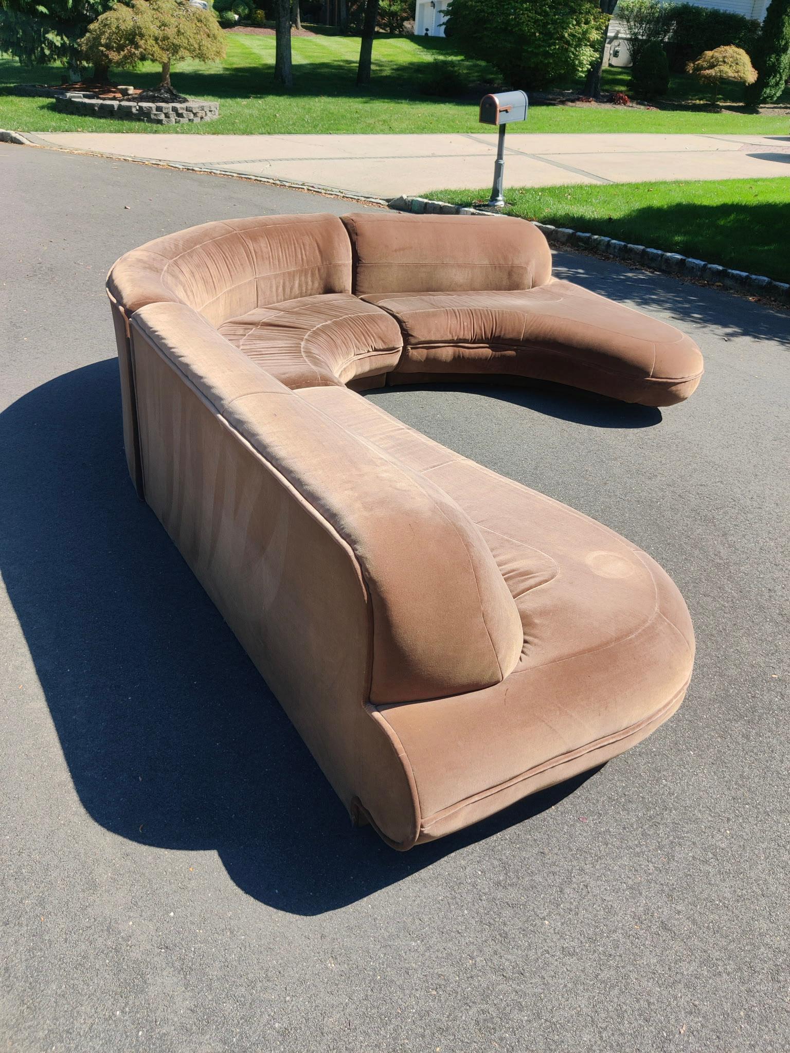 M. Fillmore Harty, Preview Super Sculptural Signed 3 Part Sectional Sofa 1990s For Sale 7