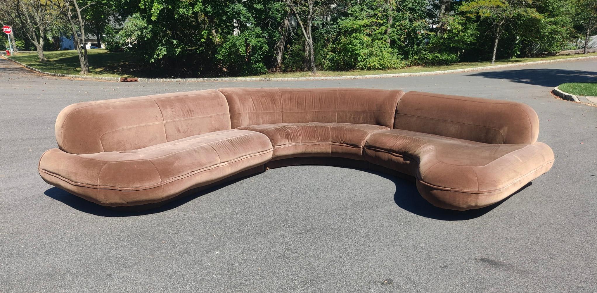 M. Fillmore Harty, Preview Super Sculptural Signed 3 Part Sectional Sofa 1990s For Sale 8