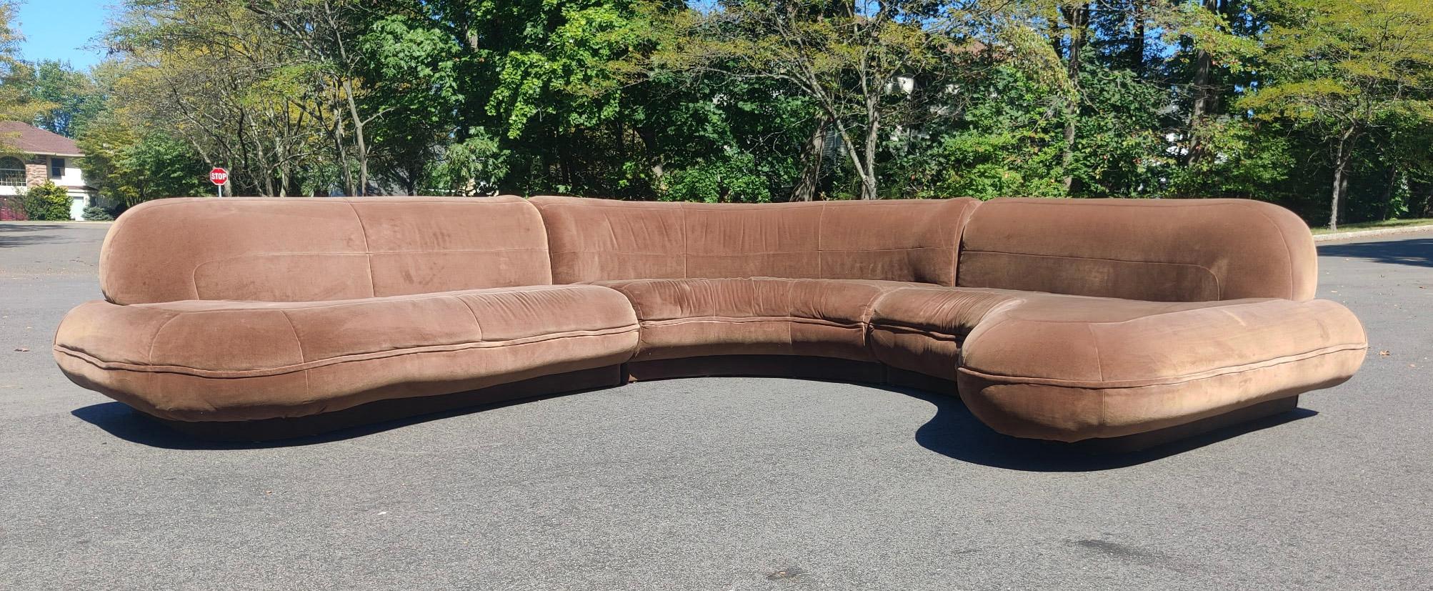 Post-Modern M. Fillmore Harty, Preview Super Sculptural Signed 3 Part Sectional Sofa 1990s For Sale
