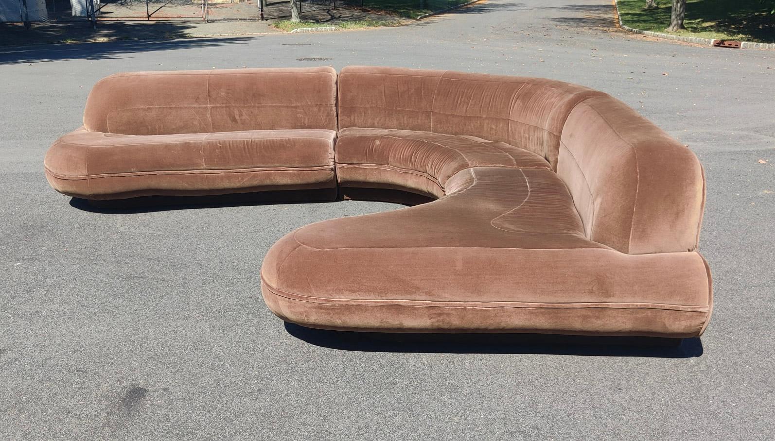 M. Fillmore Harty, Preview Super Sculptural Signed 3 Part Sectional Sofa 1990s For Sale 9