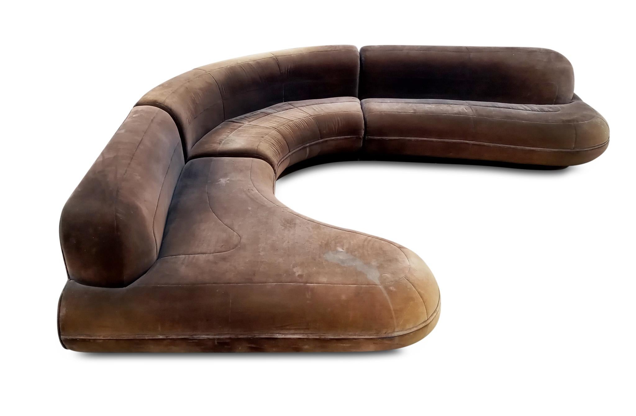 Post-Modern M. Fillmore Harty, Preview Super Sculptural Signed 3 Part Sectional Sofa 1990s
