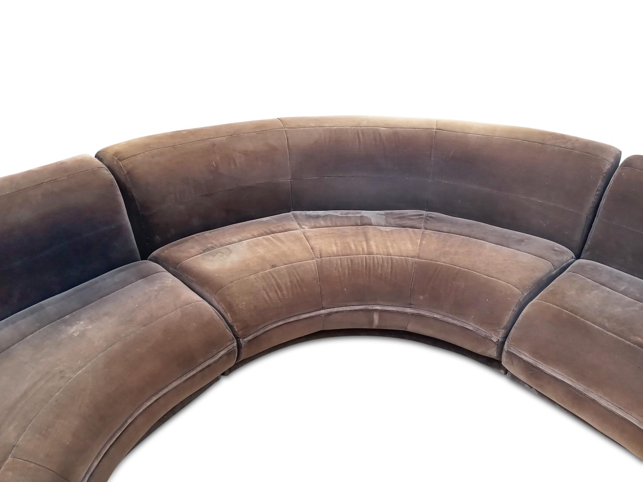 American M. Fillmore Harty, Preview Super Sculptural Signed 3 Part Sectional Sofa 1990s