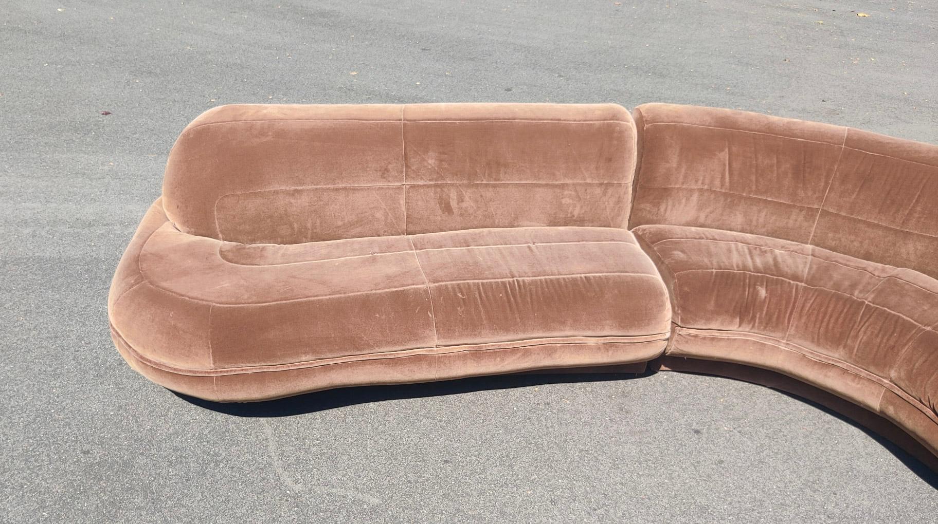 M. Fillmore Harty, Preview Super Sculptural Signed 3 Part Sectional Sofa 1990s In Good Condition For Sale In Philadelphia, PA