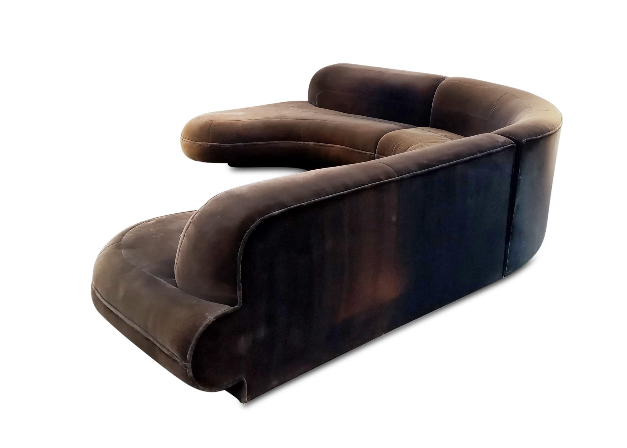 Late 20th Century M. Fillmore Harty, Preview Super Sculptural Signed 3 Part Sectional Sofa 1990s