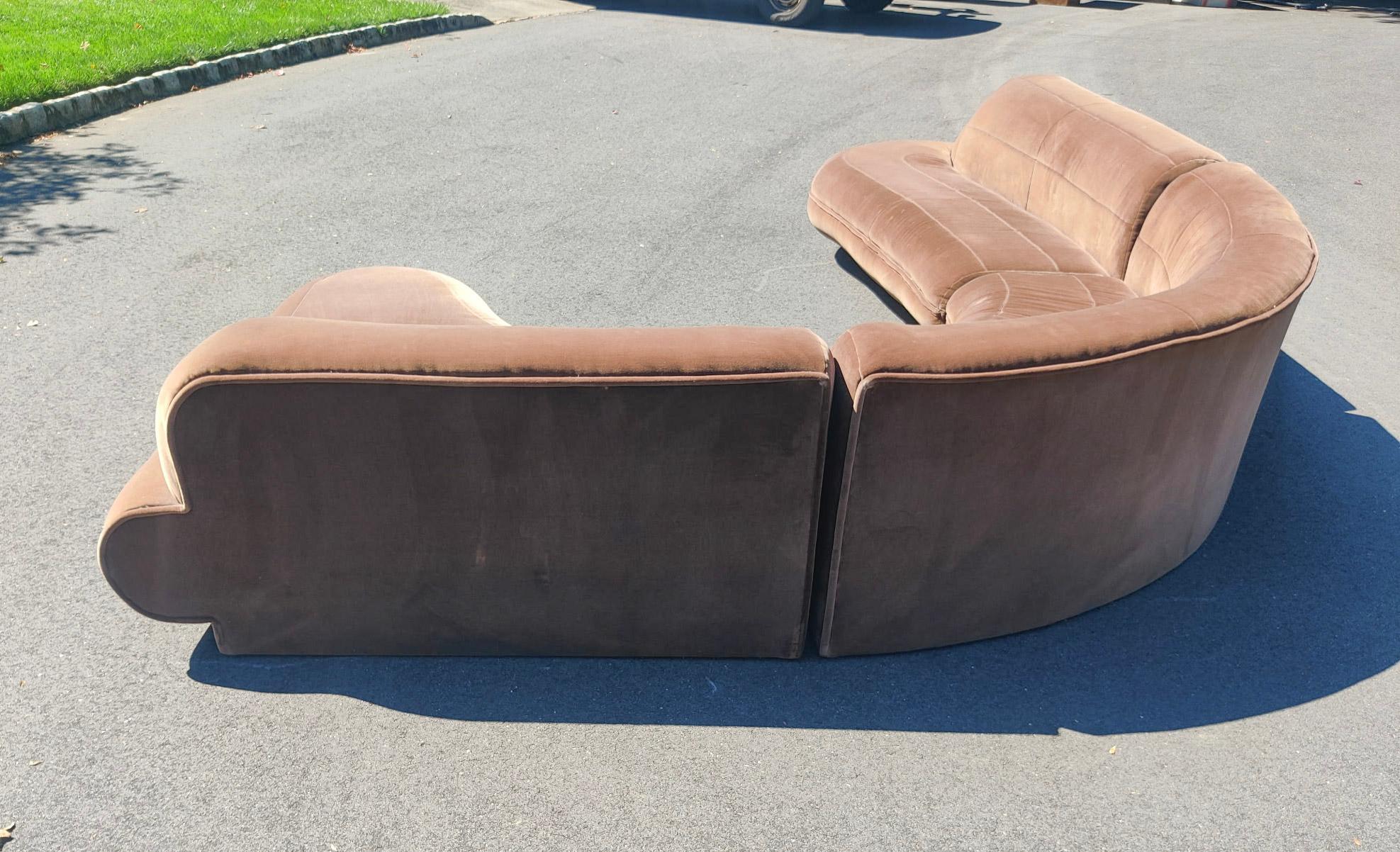 M. Fillmore Harty, Preview Super Sculptural Signed 3 Part Sectional Sofa 1990s For Sale 1
