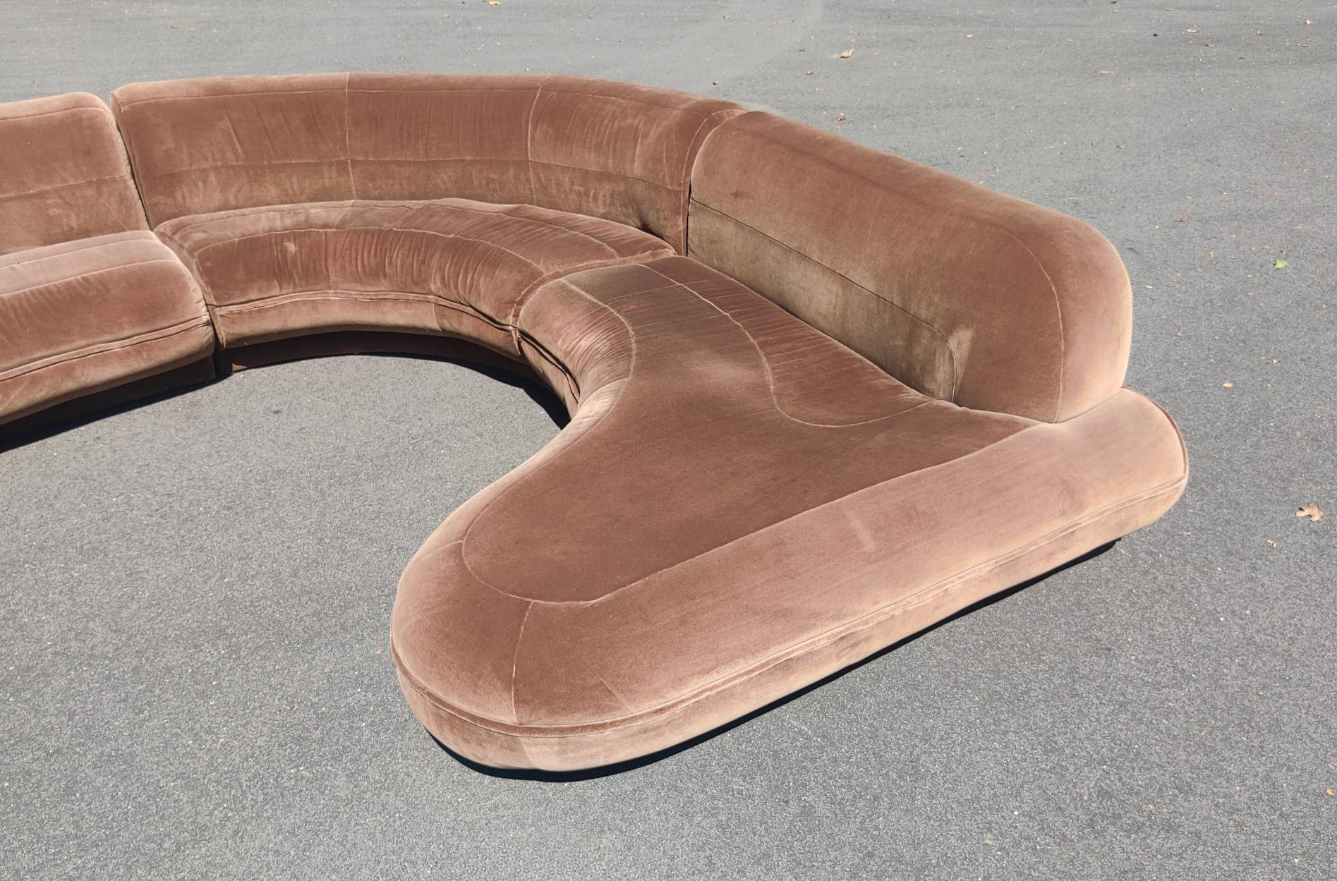 M. Fillmore Harty, Preview Super Sculptural Signed 3 Part Sectional Sofa 1990s For Sale 2