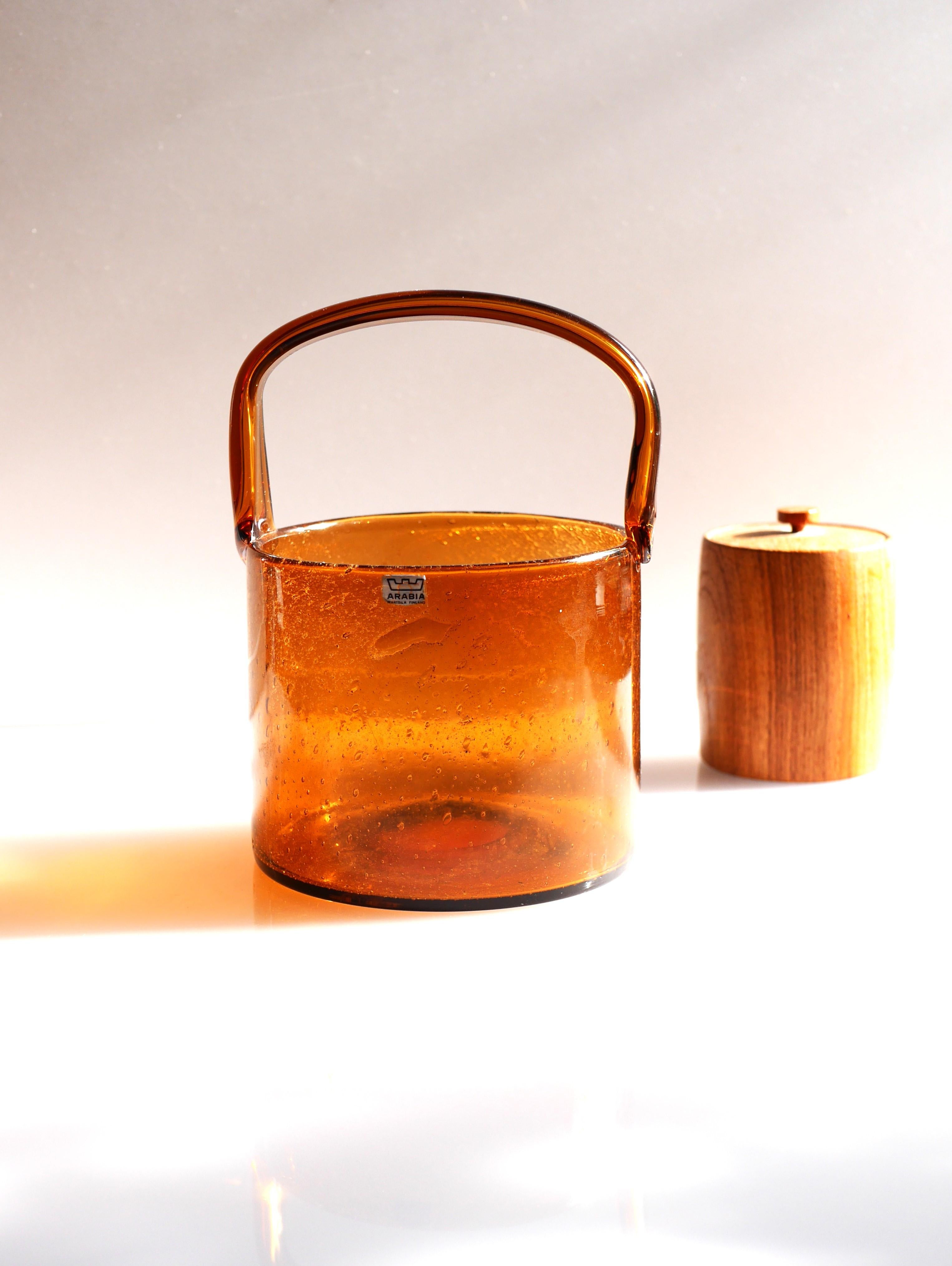 Finnish Mid-century modern ice-bucket made & signed known as 