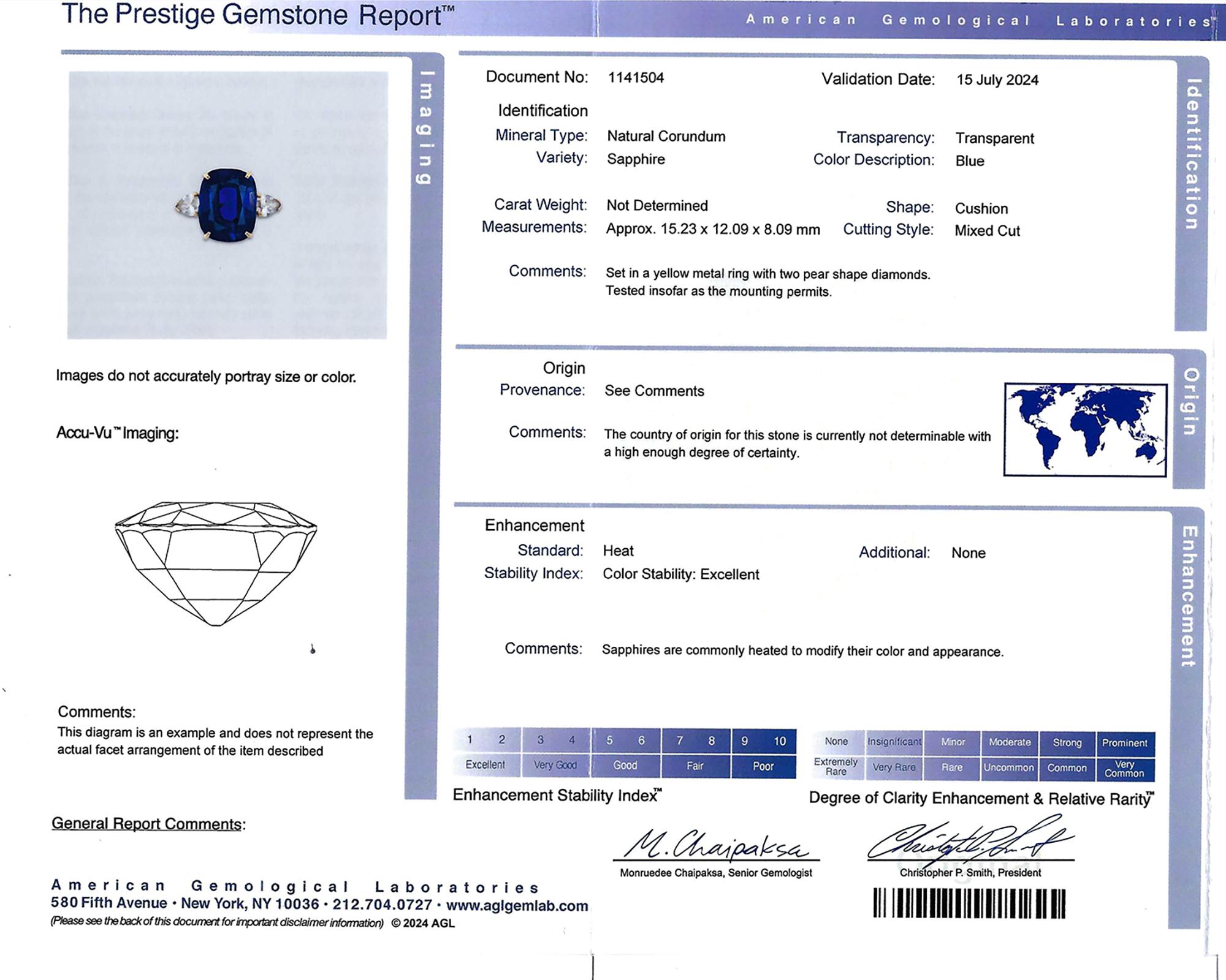 M. Gerard 14-Carat Sapphire Diamond Cocktail Ring In Excellent Condition For Sale In New York, NY