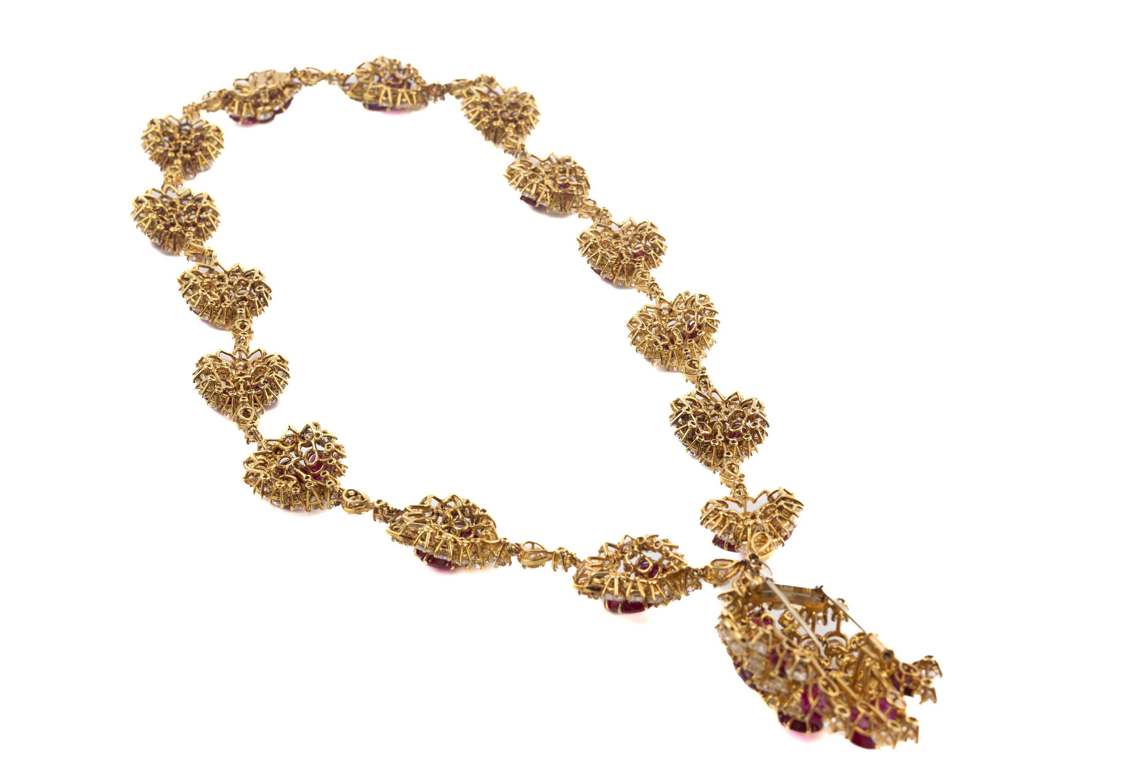 M. Collana di rubini birmani naturali certificati A. Gérard in vendita 1