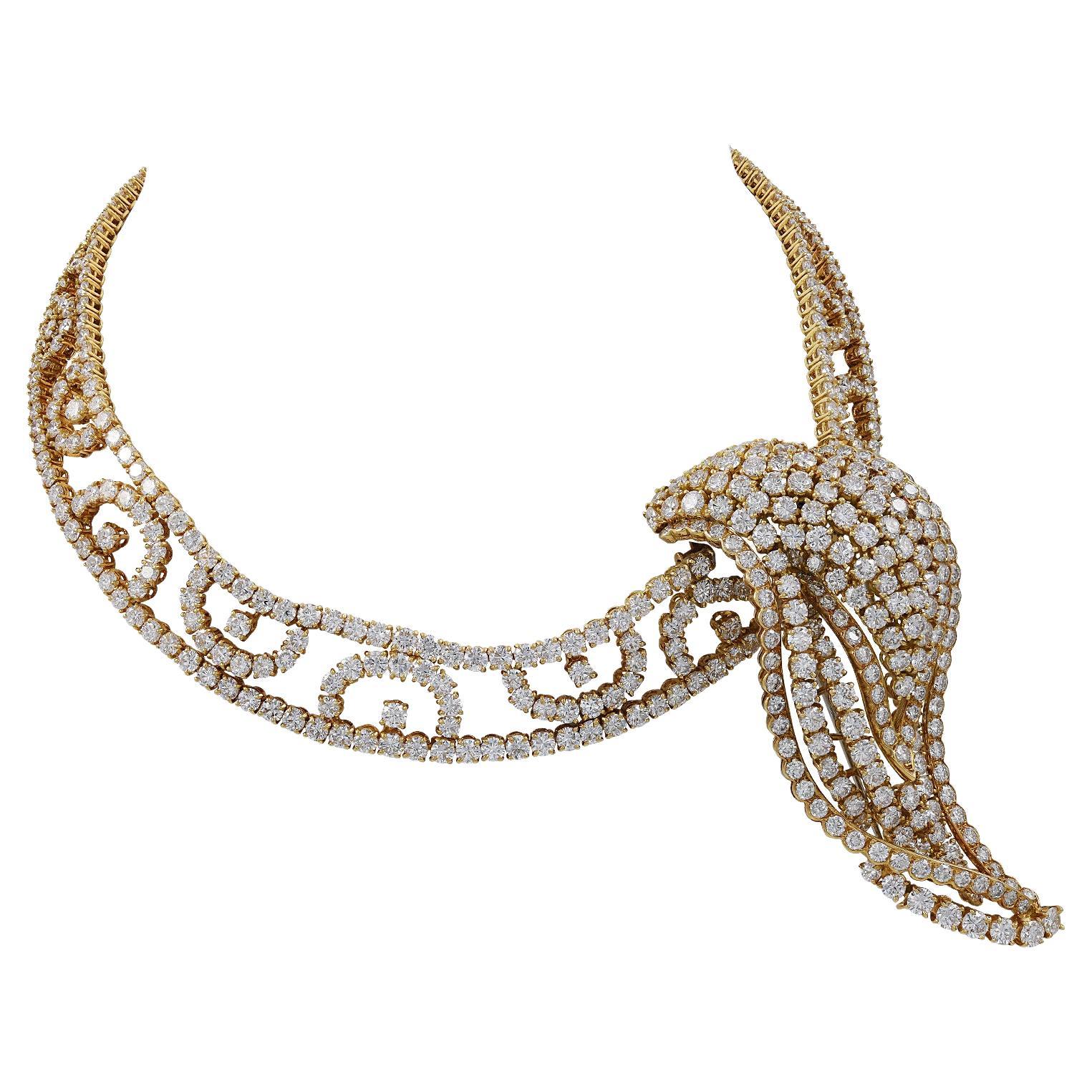 M. Gérard Diamond Pendant Necklace / Brooch For Sale