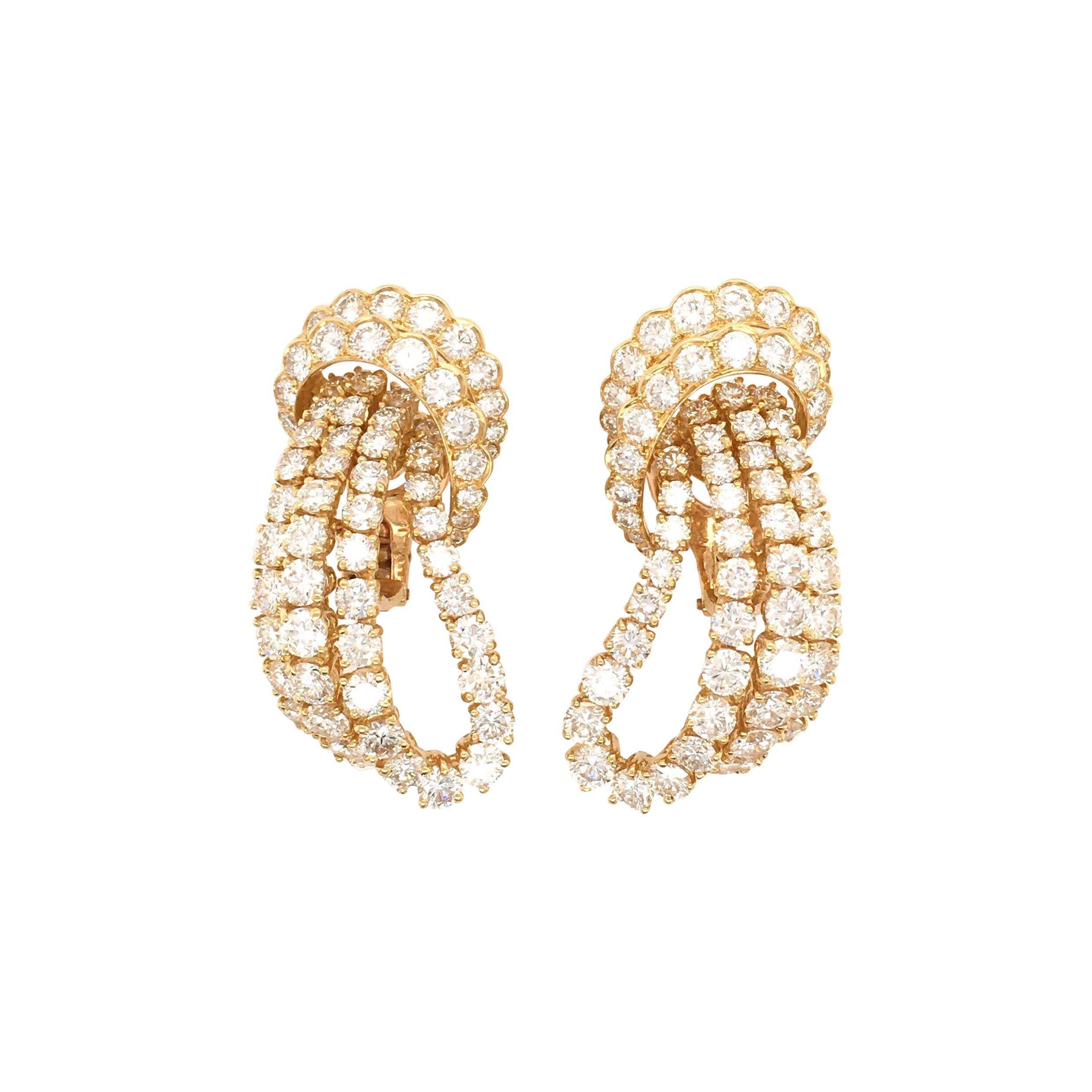 M. Gerard Gold and Diamond Earrings