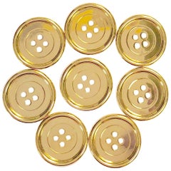 M. Gerard Paris Set of Eight Vintage Gold Buttons