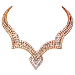 M. Gerard Vintage Colletable Exceptional Diamond Gold Necklace