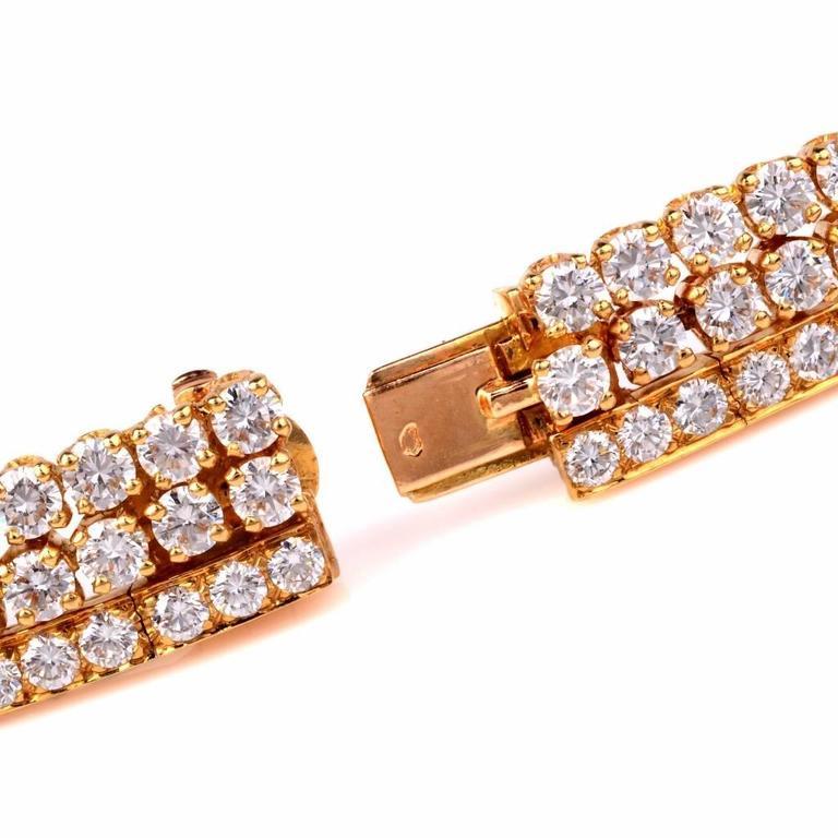 M. Gerard Vintage Colletable Exceptional Diamond Gold Necklace In Excellent Condition In Miami, FL