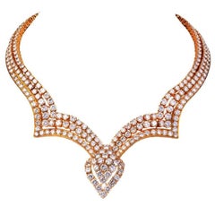 M. Gerard Vintage Colletable Exceptional Diamond Gold Necklace