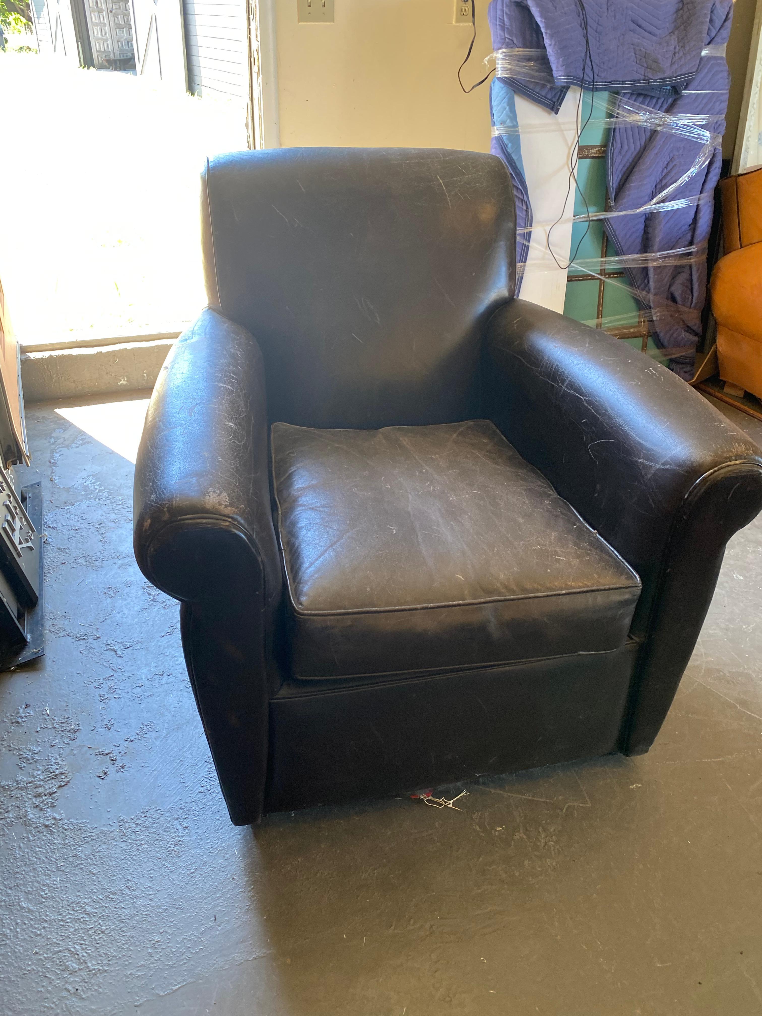mitchell gold leather chair