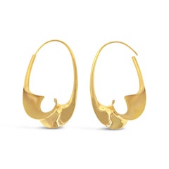 M. Good Pendientes Torque de oro amarillo de 18k