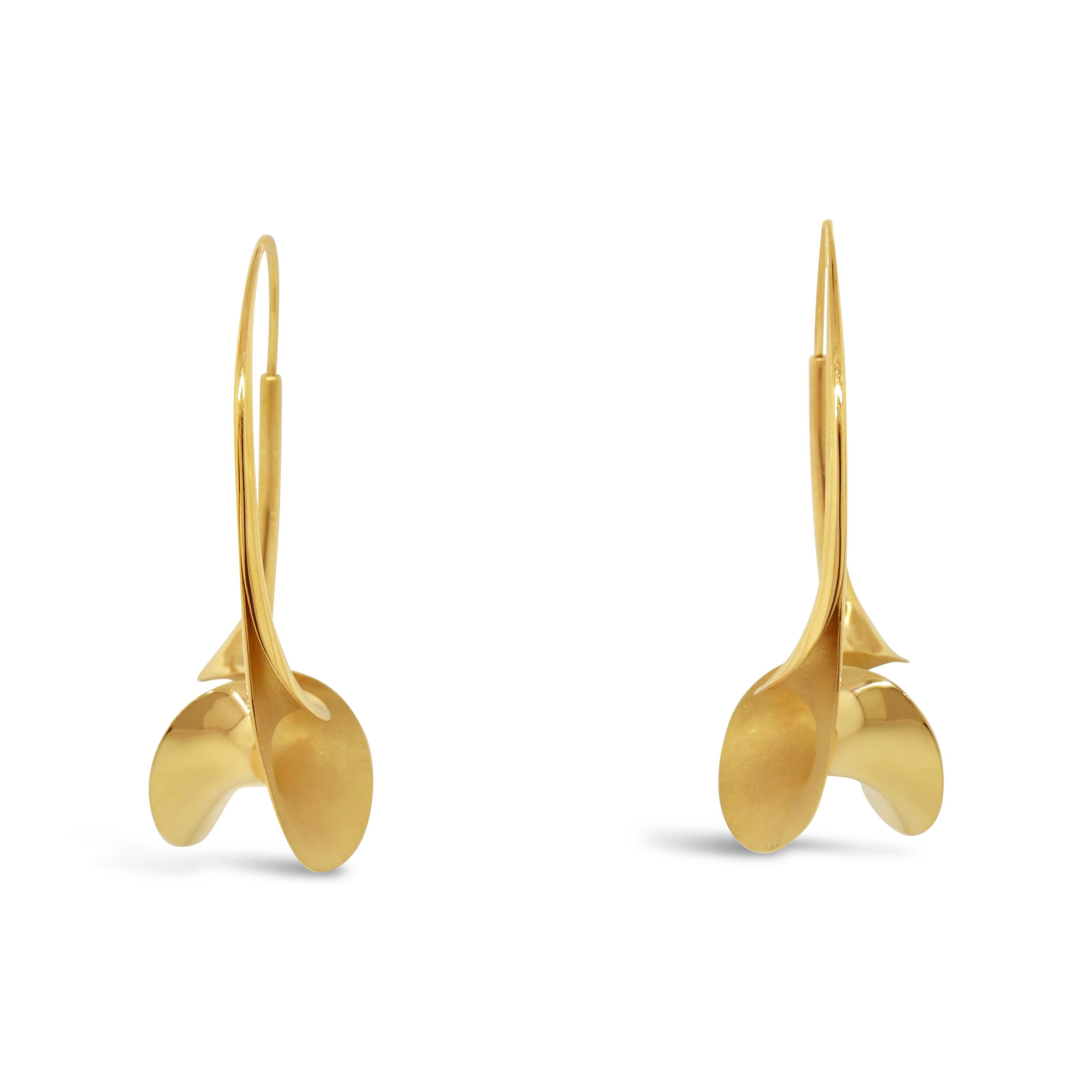 Women's M. Good 18k Yellow Gold Torque Earrings For Sale