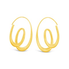 M. Good 18k Yellow Gold Twisted Hanging Earrings