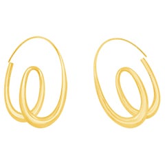 M. Good 18k Yellow Gold Twisted Hanging Earrings