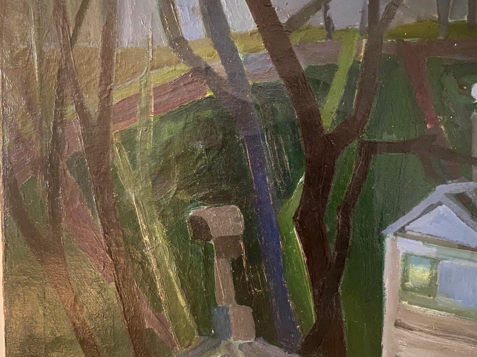M. Gouirand, house in landscape, oil on canvas, 1955 2