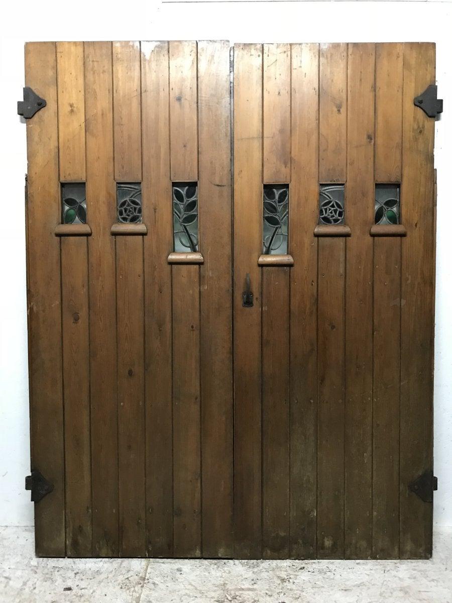 English M H Baillie Scott. An Exceptional Set of Arts & Crafts Exterior / Interior Doors For Sale