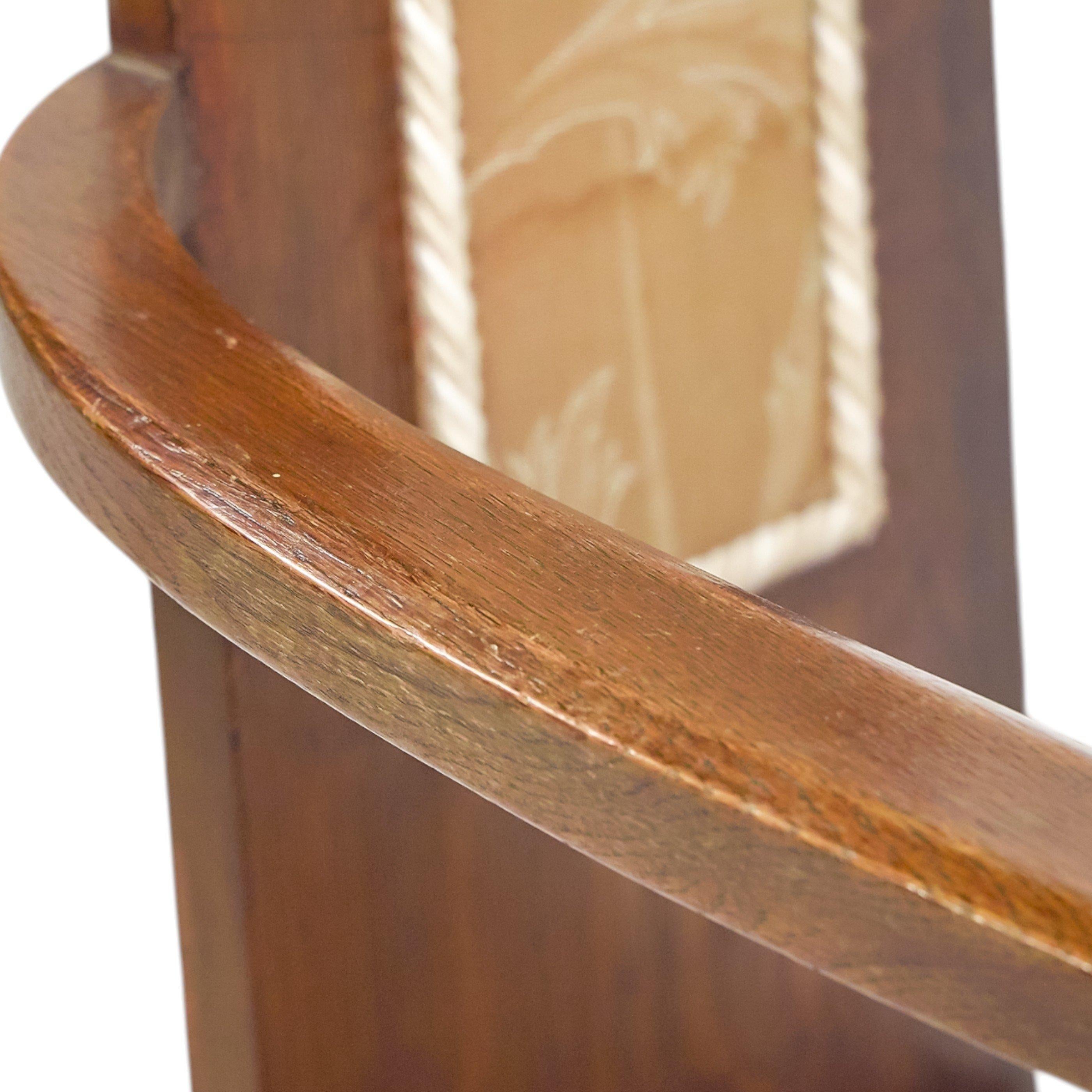 M. H. Baillie Scott, attri. Drei Arts-and-Crafts-Sessel mit hoher Rückenlehne aus Eiche im Angebot 6