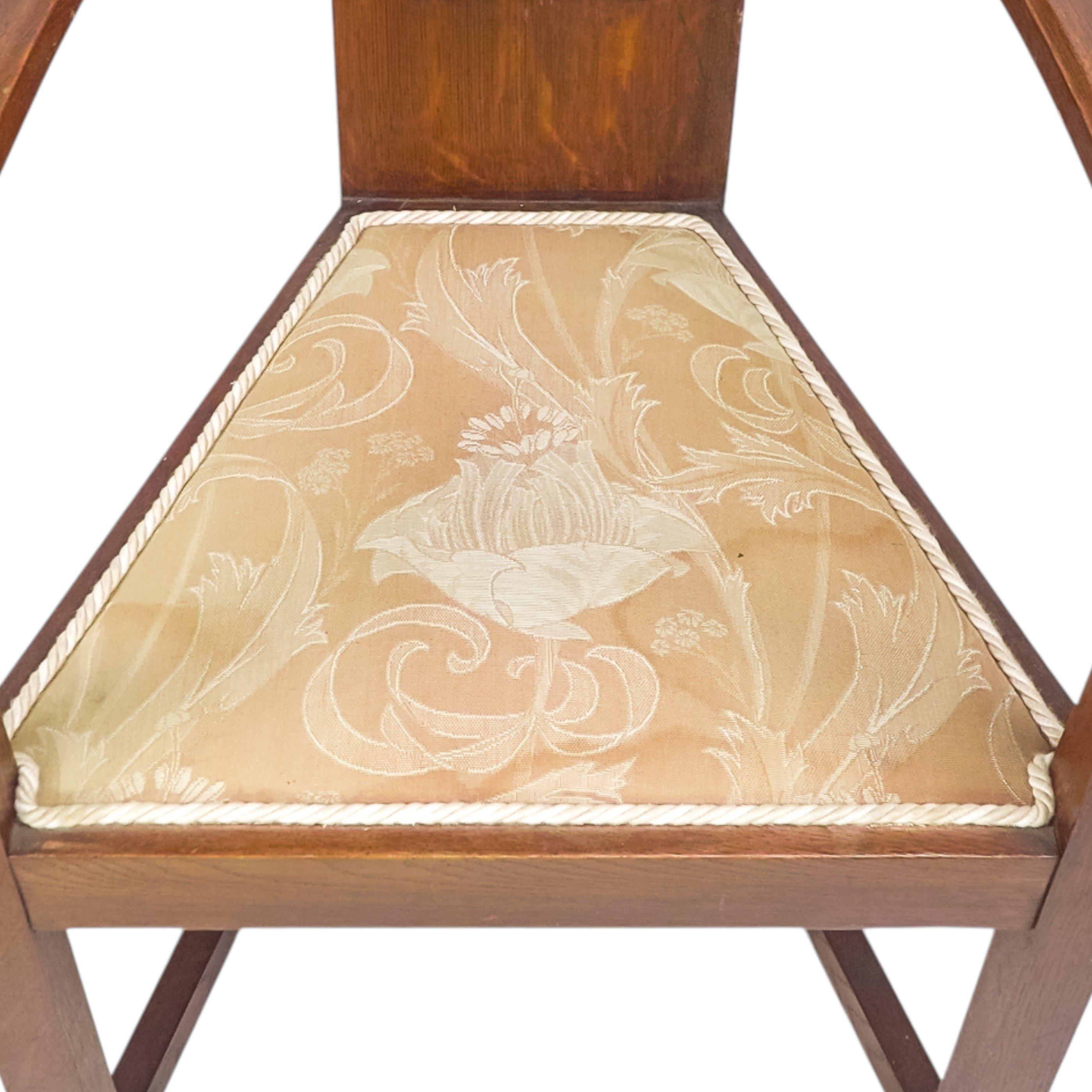 M. H. Baillie Scott, attri. Drei Arts-and-Crafts-Sessel mit hoher Rückenlehne aus Eiche (Arts and Crafts) im Angebot