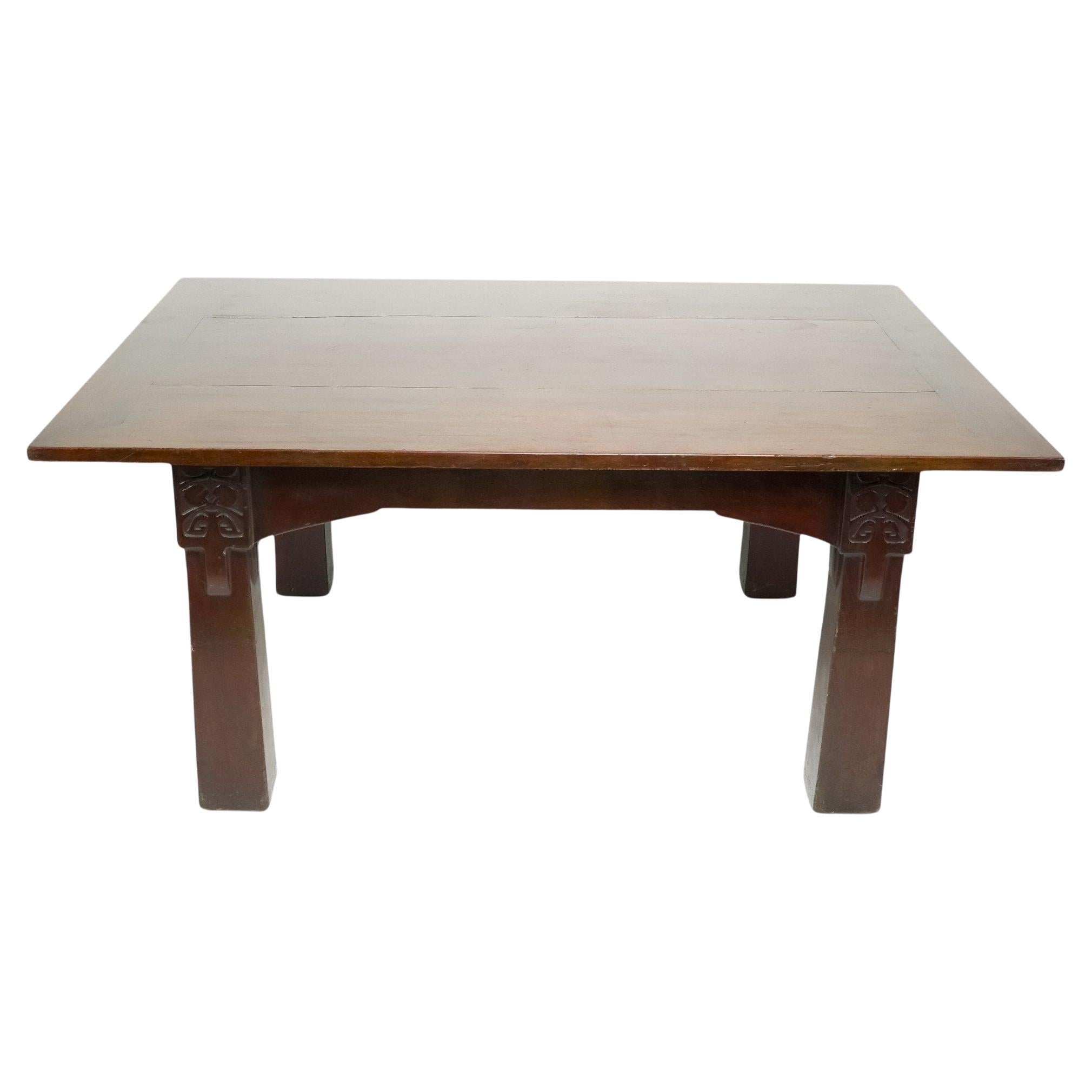 M. H. Baillie Scott Kubanischer Mahagoni-Esstisch, Liverpool School of Art im Angebot