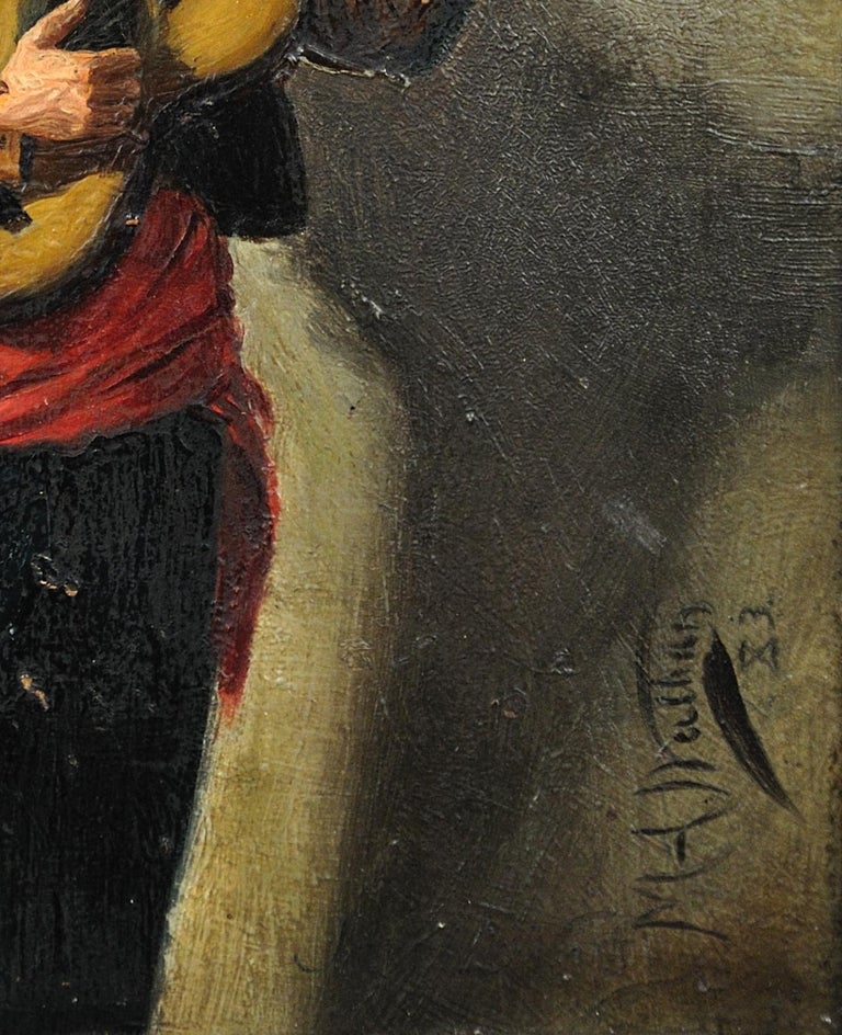 M.H. Nathan - Original Oil Painting of a 19th Century Troubadour ...