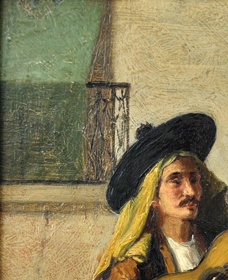 M.H. Nathan - Original Oil Painting of a 19th Century Troubadour ...
