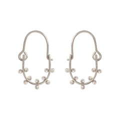 M. Hisae Gold Beaded Small Hoop Earrings