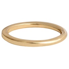 M. Hisae Handmade Round to Square 14 Karat Gold Wedding Band