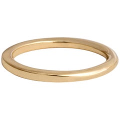 M. Hisae Handmade Round to Square 14 Karat Gold Wedding Band