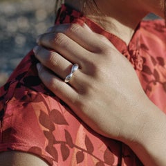 M. Hisae Modernist Organic Sculptural Gold Ring