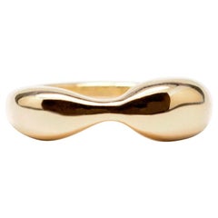 M. Hisae Modernist Organic Sculptural Gold Ring