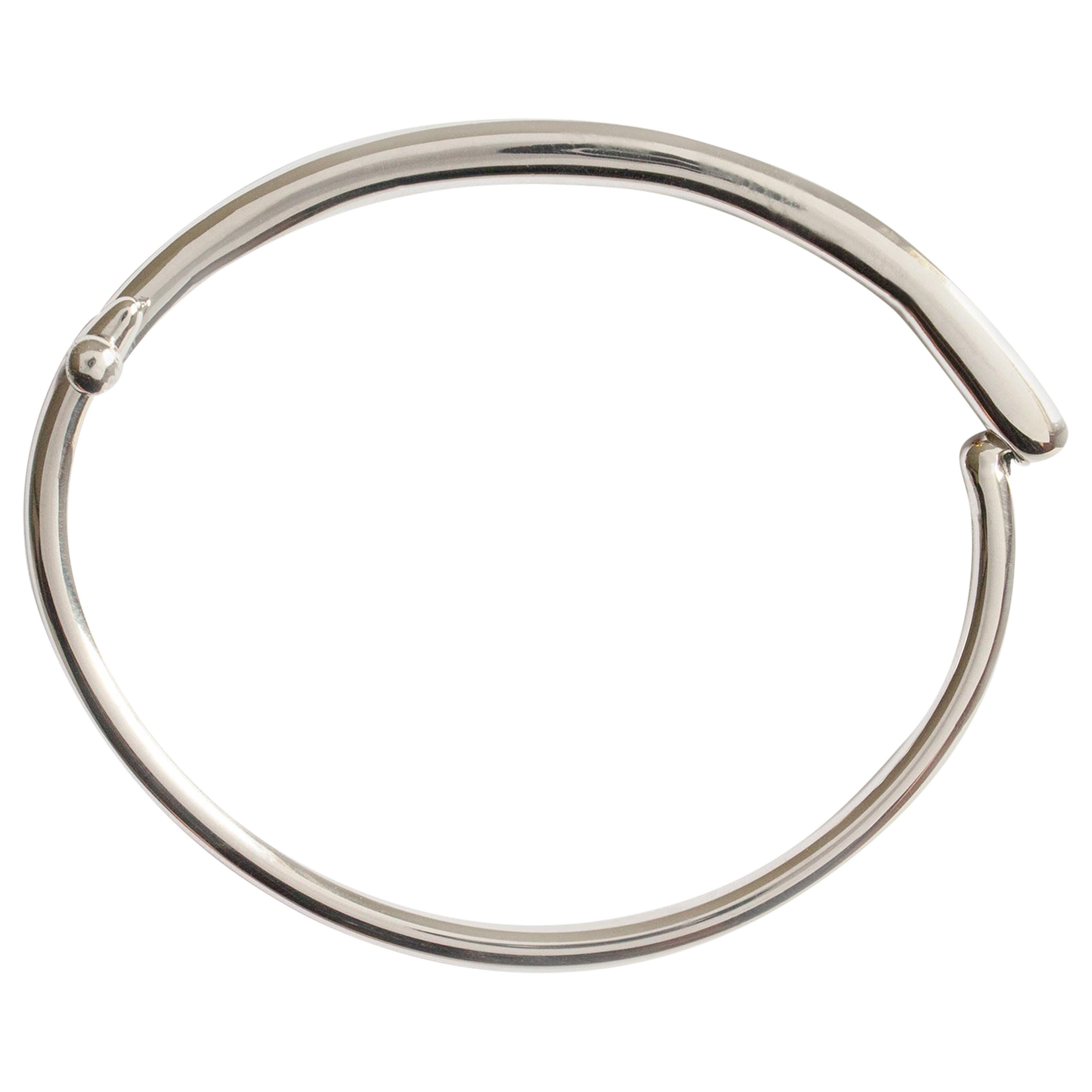 M. Hisae Sculptural Hinged Bangle Bracelet For Sale