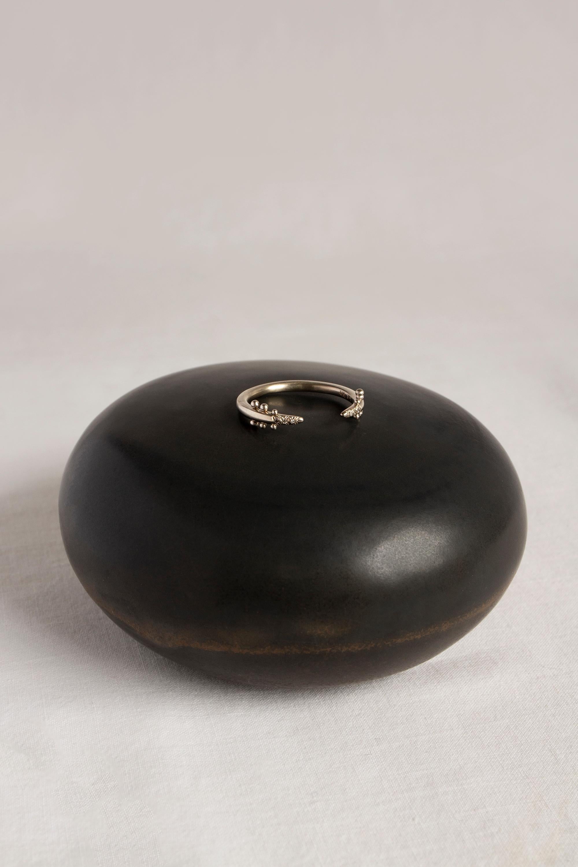 M. Hisae White Diamond Open Stacking Ring For Sale 3